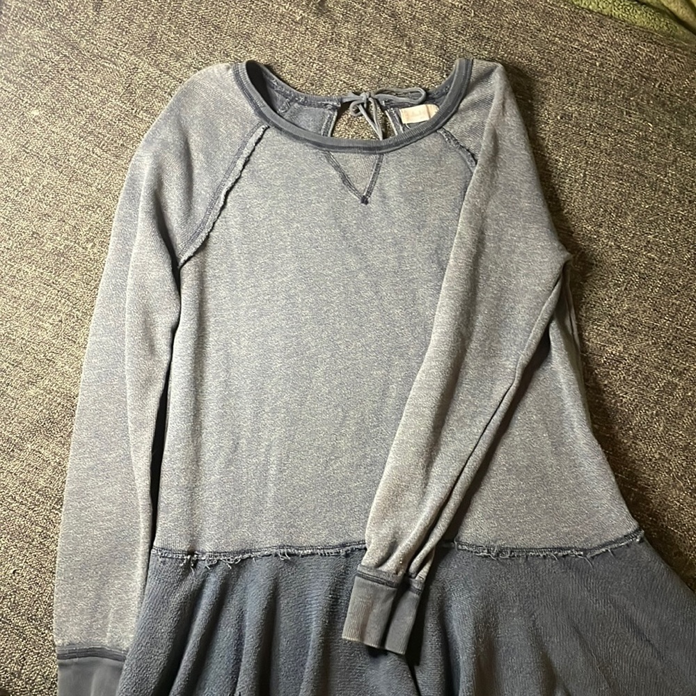 Altar’d State Blue Terry Ruffle Dress 20x23